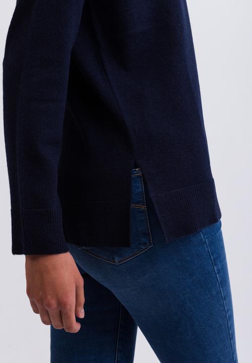 Immagine prodotto Cash-Mere Kaschmir Rundhals Pullover mit Seitenschlitzen (S)
