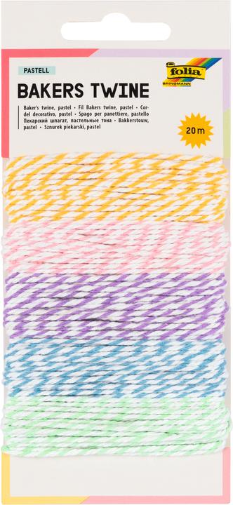 Actual product image Magni NEW Decorative cord pastel. 20 meters. 5 colours (Gift ribbon, 5 x)