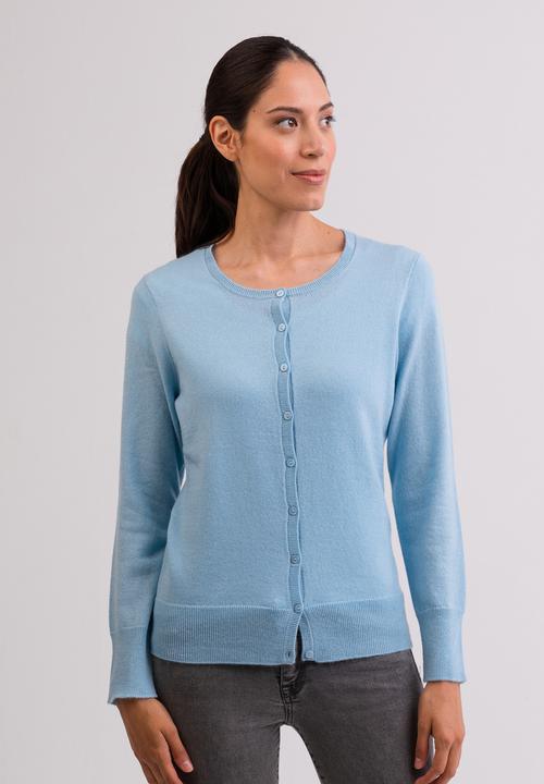 Cash-Mere Kaschmir Cardigan Rundhals