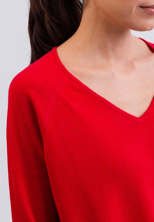 Produktbild Cash-Mere Kaschmir V-Ausschnitt Pullover mit Seitenschlitzen (L)