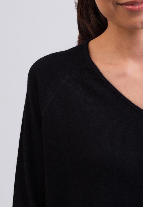 Produktbild Cash-Mere Kaschmir V-Ausschnitt Pullover mit Seitenschlitzen (M)