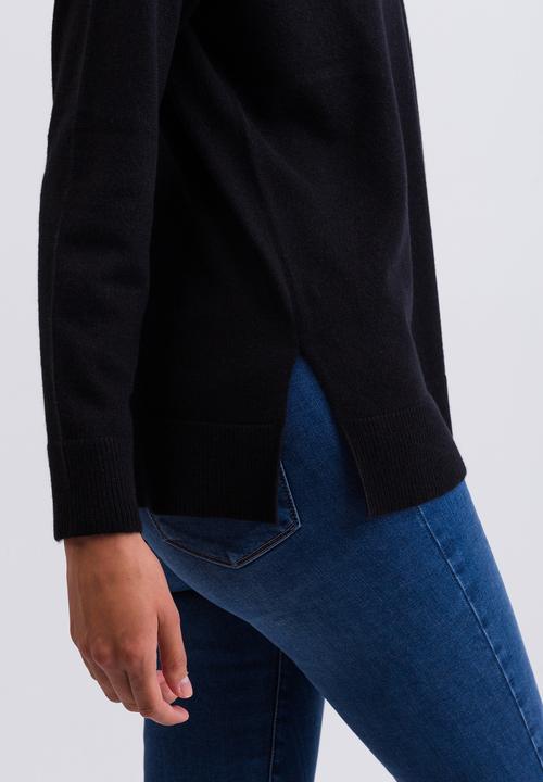 Produktbild Cash-Mere Kaschmir V-Ausschnitt Pullover mit Seitenschlitzen (M)