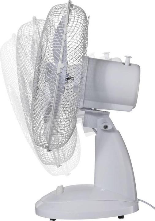 Actual product image Sygonix Tischventilator 40 W (Ø x H) 237 mm x 460 mm Weiss (49.30 dB)
