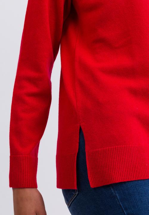 Immagine prodotto Cash-Mere Kaschmir Rundhals Pullover mit Seitenschlitzen (XL)