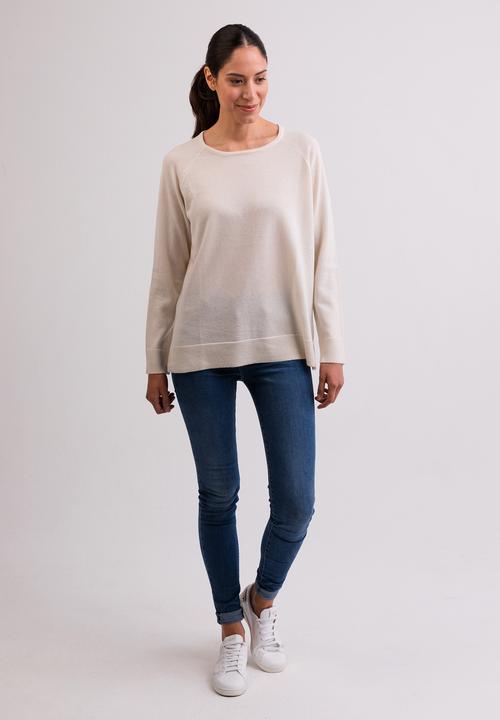 Produktbild Cash-Mere Kaschmir Rundhals Pullover mit Seitenschlitzen (L)