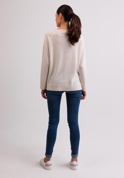 Produktbild Cash-Mere Kaschmir Rundhals Pullover mit Seitenschlitzen (L)