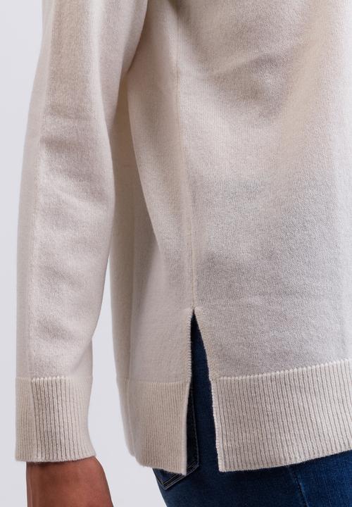 Produktbild Cash-Mere Kaschmir Rundhals Pullover mit Seitenschlitzen (L)