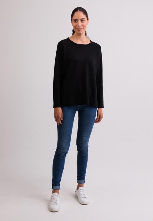 Immagine prodotto Cash-Mere Kaschmir Rundhals Pullover mit Seitenschlitzen (M)