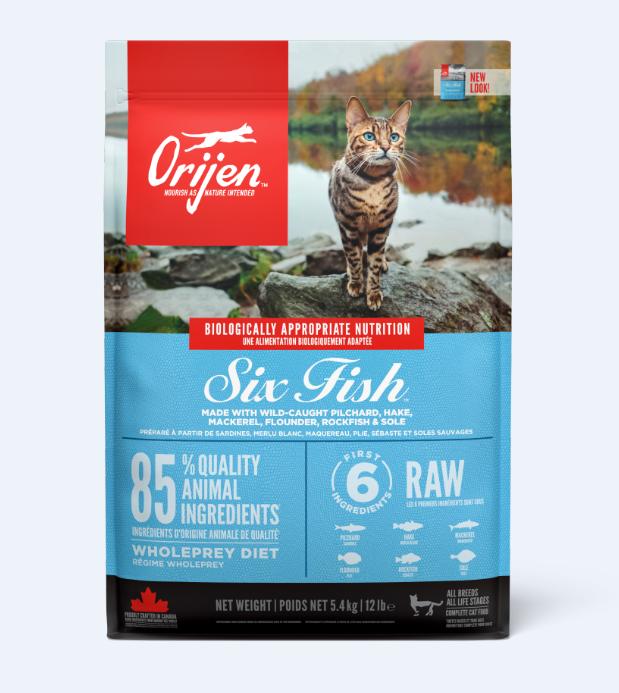 Produktbild Orijen Six Fish (Adult, Senior, Welpe + Kitten, 1 Stk., 1800 g)