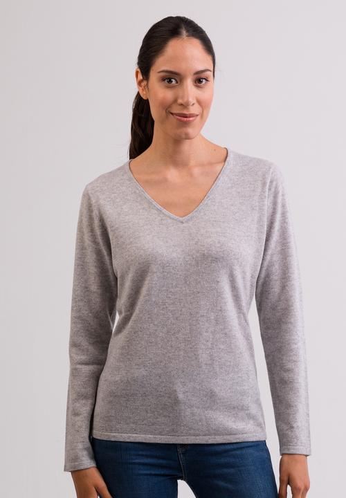 Cash-Mere Kaschmir V-Ausschnitt Pullover