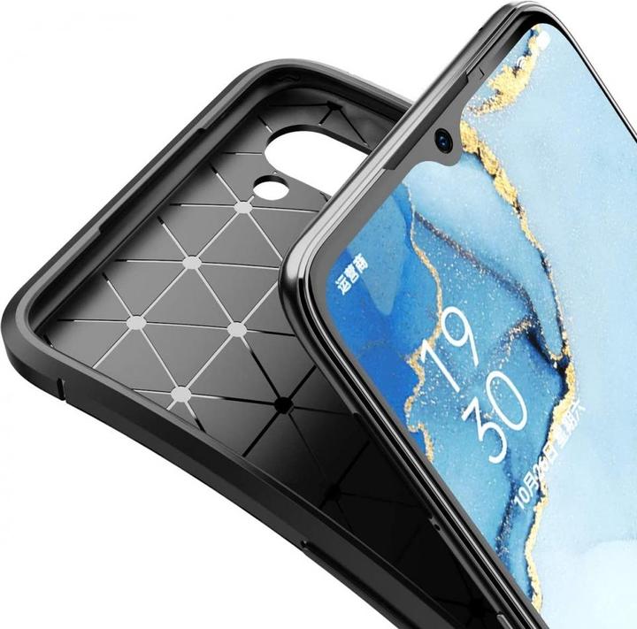 Actual product image Screenguard Oppo Find X2 Lite Cover Carbon Design TPU Case (Oppo Find X2 Lite)