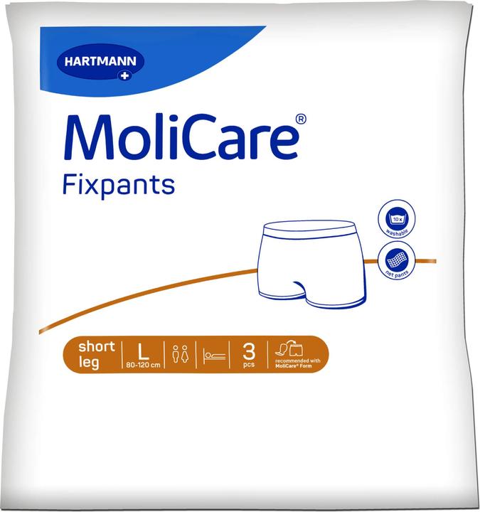 Hartmann MoliCare Fixpants L short leg fixation trousers for incontinence pads, 3 pcs. fixation trousers (3 x, L)