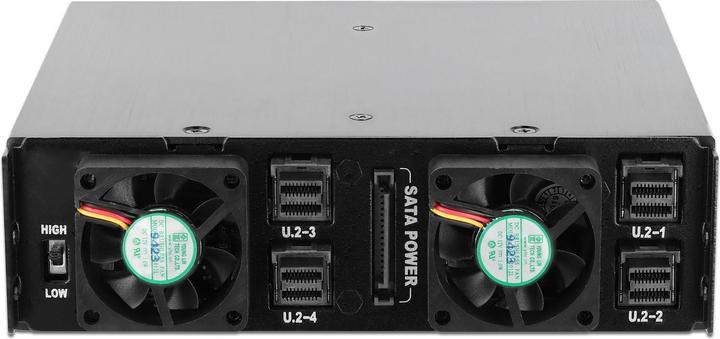 Produktbild Delock 5.25? Wechselrahmen für 4 x 2.5? U.2 NVMe SSD mit abschliessbaren Trays