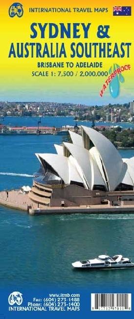 Actual product image Itmb ITM Map Sidney /Australia Southeast