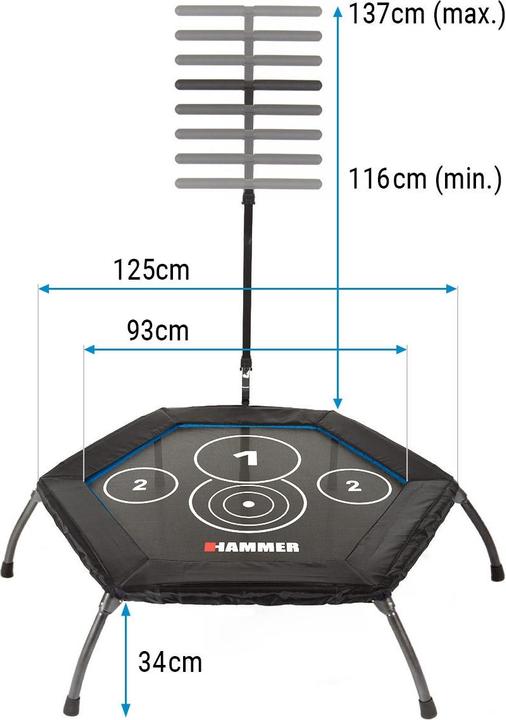 Image du produit Hammer Fitness saut en croix (120 cm)