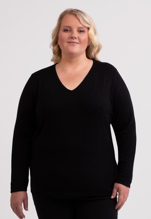 Cash-Mere Seide Kaschmir V-Ausschnitt Pullover