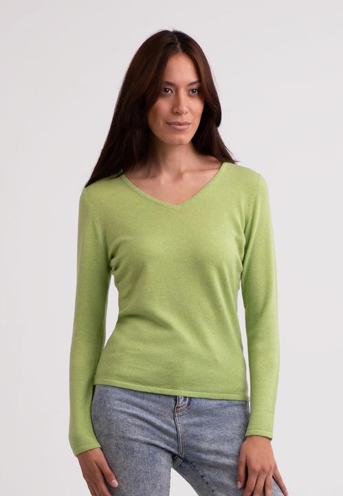 Cash-Mere Recycelter Kaschmir V-Ausschnitt Pullover
