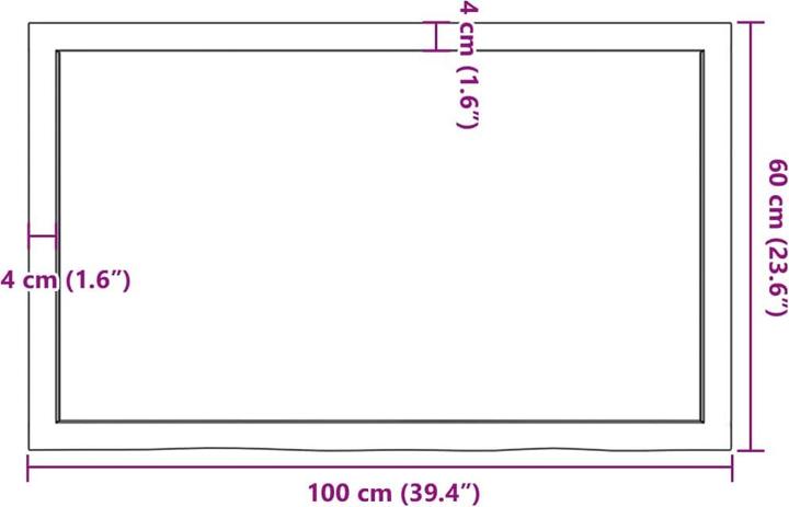 Actual product image VidaXL Lian (100 x 60 x 4 cm)