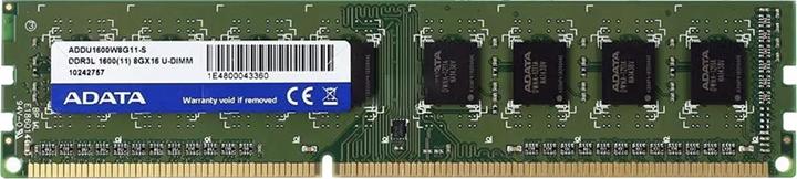 Actual product image Adata ADDU1600W8G11-S memory module GB DDR3L (1 x 8GB, 1600 MHz, DDR3-RAM, DIMM)