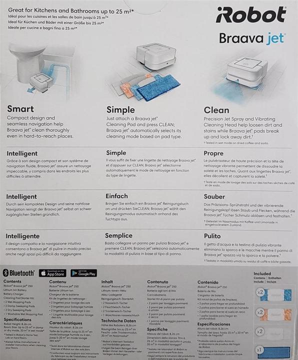 Productafbeelding iRobot Braava Jet 250 (Robot dweil)