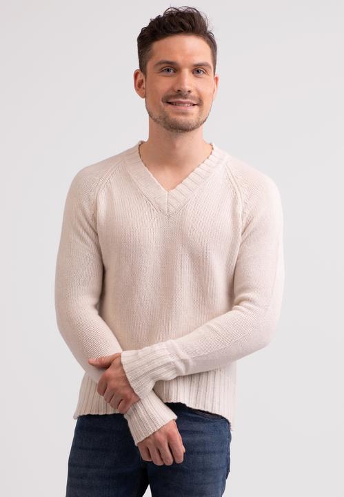 Cash-Mere Recycelter Kaschmir V-Ausschnitt Pullover
