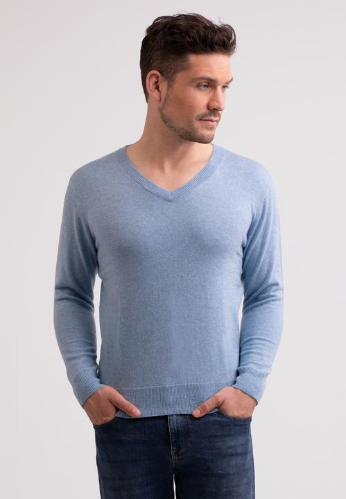 Cash-Mere Recycelter Kaschmir V-Ausschnitt Pullover