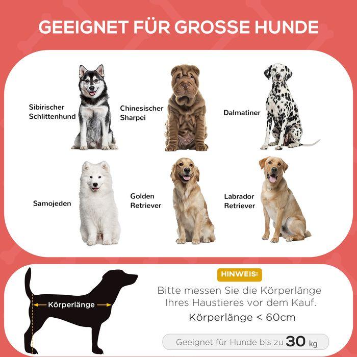 Produktbild Swisshandel24 Hundebett, Hundeliege, robust, erhöht & wetterfest, bis 50 kg, 92x76x18cm, Rot (Hund)
