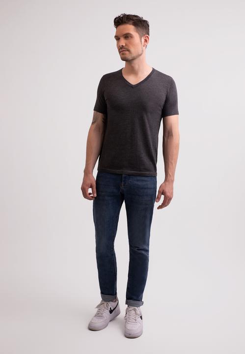 Actual product image Cash-Mere Kaschmir T-Shirt mit V-Ausschnitt (M)