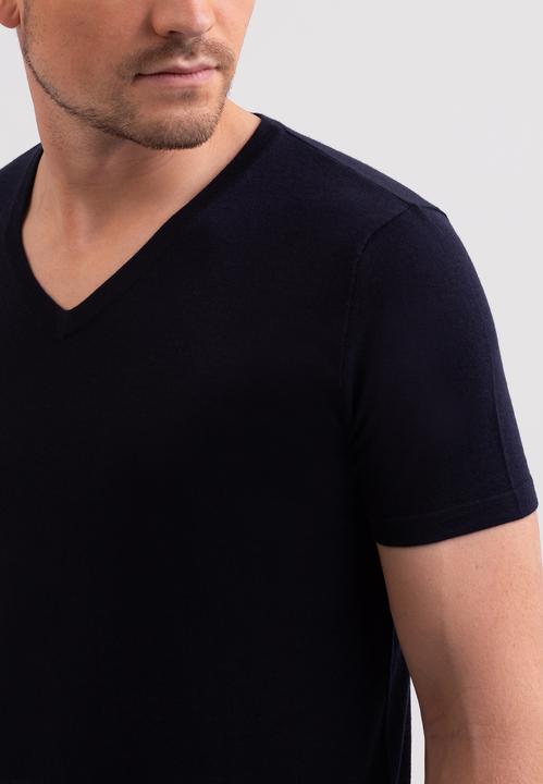 Actual product image Cash-Mere Kaschmir T-Shirt mit V-Ausschnitt (XL)