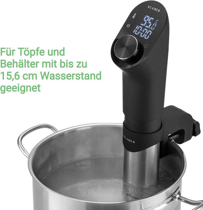 Immagine prodotto KLAMER Sous Vide Stick 1200 Watt IPX7 wasserdicht 3D Zirkulation