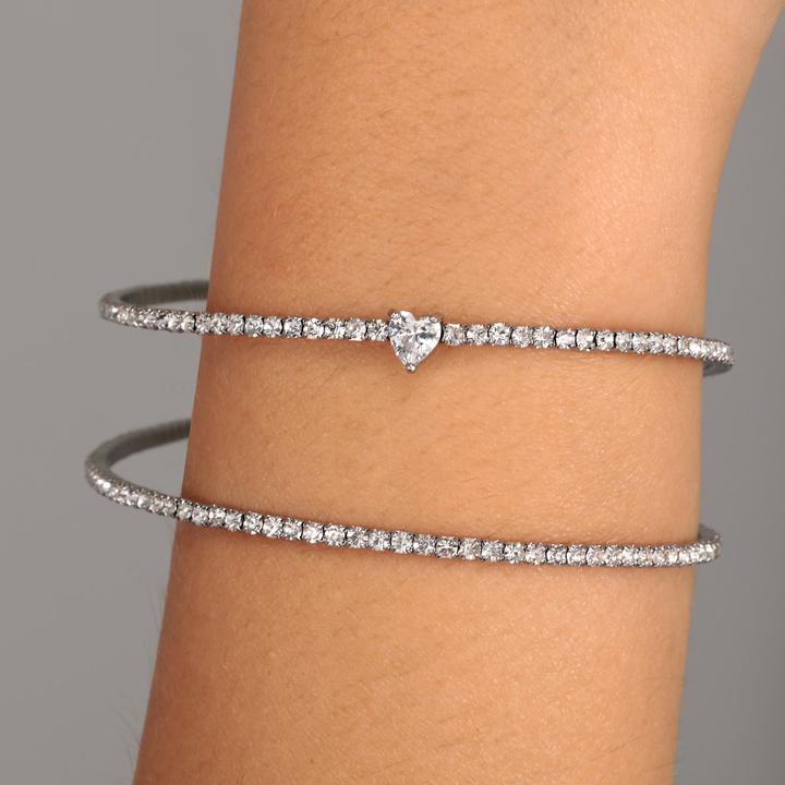 Produktbild La Petite Story Lux Bangle Love Brass Heart Cz (Edelstahl)