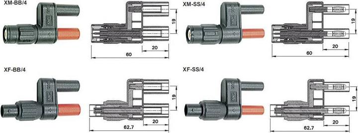 Image du produit Stäubli XF-BB/4 Adaptateur de mesure BNC femelle - femelle 4 mm sans contact Noir (Ligne de mesure)
