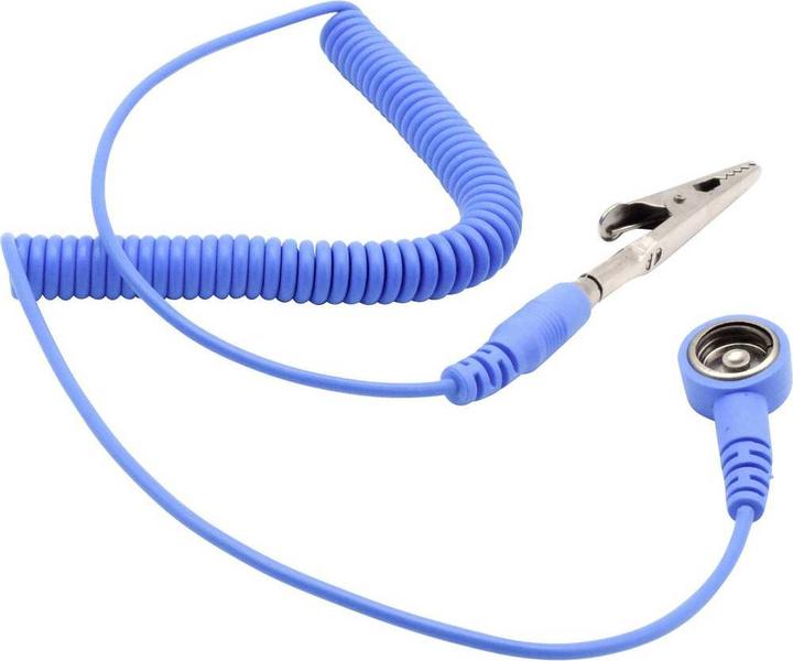 Produktbild Quadrios ESD-Erdungskabel 1.80 m Druckknopf 10 mm, Stecker, Krokodilklemme