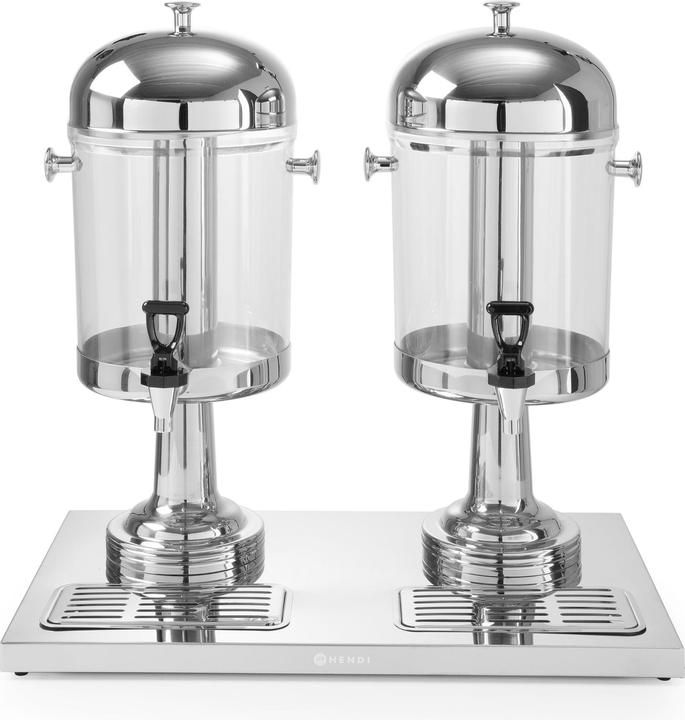 Hendi Juice dispenser 2x8 l PC stainless steel