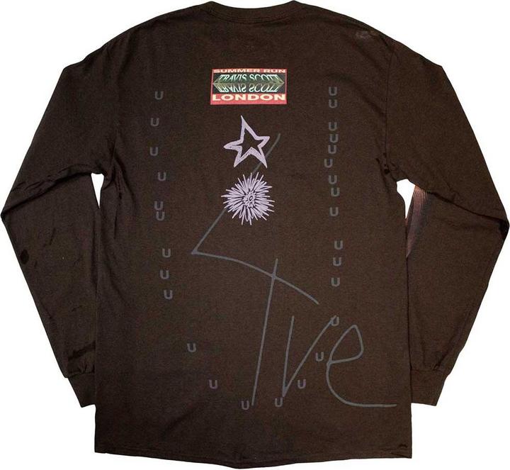 Actual product image Travis Scott Unisex Adult Summer Run 2023 London Long-Sleeved T-Shirt (S)