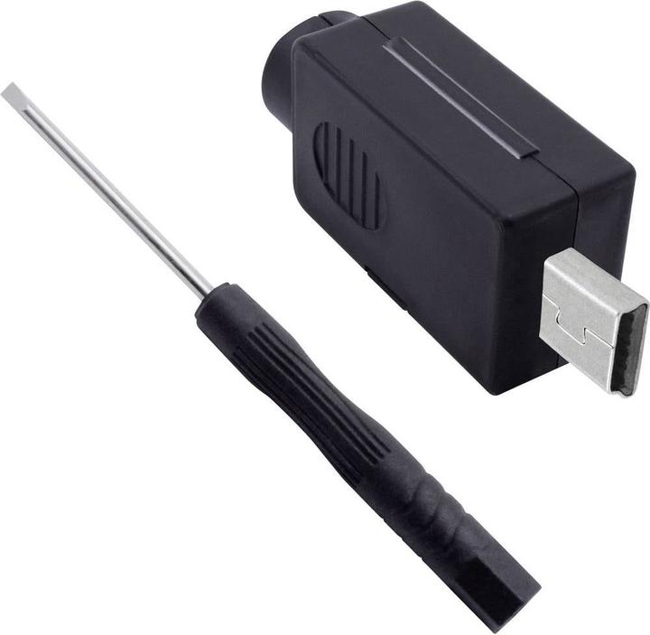 Quadrios Kit de connecteurs modulaires Mini-USB 2.0, type B mâle, droit 2001C206 Contenu : 1 pc.