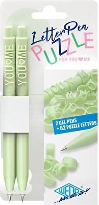 Produktbild Wedo Kugelschr.Letter Puzzle grün (Pastellgrün, 2 x)