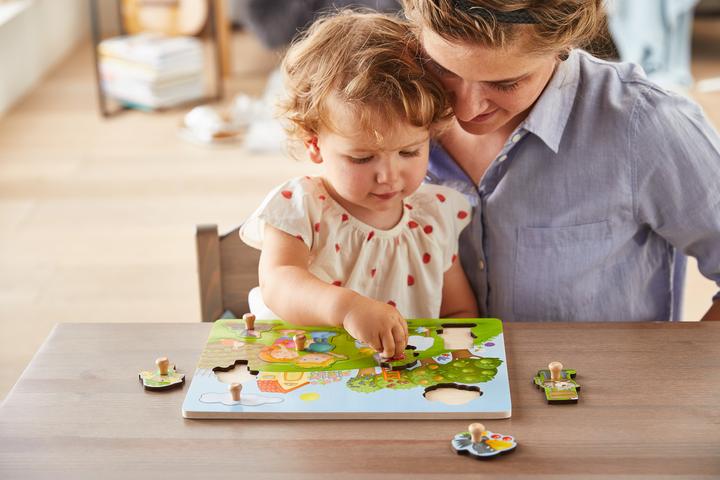Actual product image Haba Grasping puzzle orchard (8 pieces)