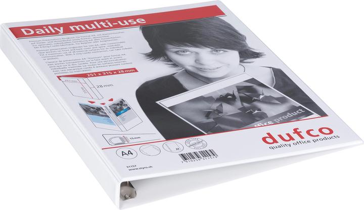 Produktbild Dufco Ringbuch 2.8 cm, Weiss (A4, 28 mm, 1 Stück)