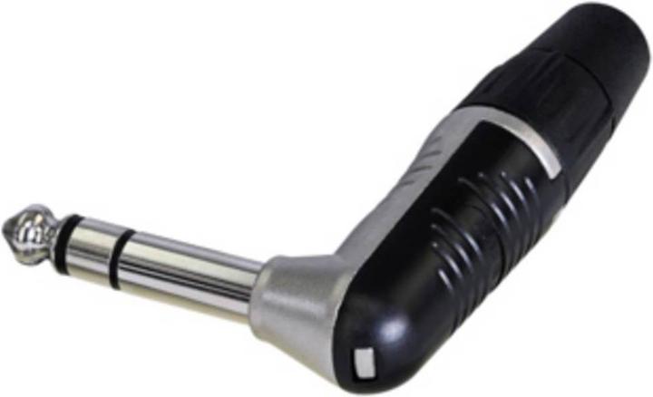Image du produit Rean Fiche jack 3 pôles, angle droit 6.35 mm, boîtier contacts dorés