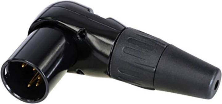 Produktbild Rean 5-polige Winkelkabelstecker, verchromtes Gehäuse, Gold beschichtete Kontakte