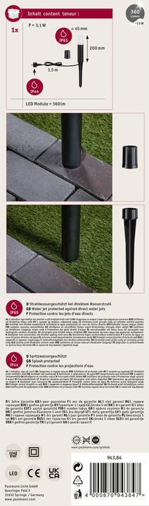 Produktbild Paulmann Outdoor 230V Pollerleuchte Flarea (360 lm, IP65)