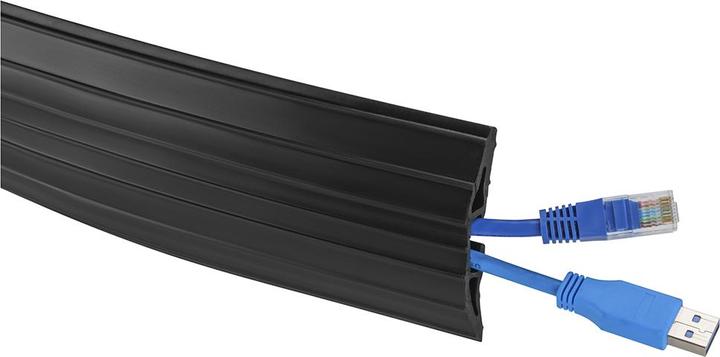 Image du produit Multibrackets Goulotte de câblage au sol 60x10000, PVC, noir (Conduit, 1000 cm)