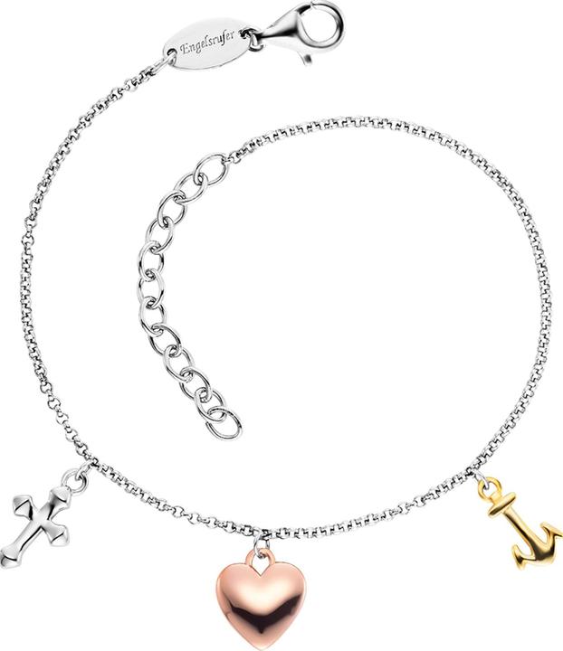 Engelsrufer Glaube Liebe Hoffnung Armband (17 cm, 925er Silber)