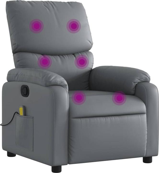 Image du produit VidaXL Fauteuil de massage gris similicuir,Couleur : gris,Matériaux