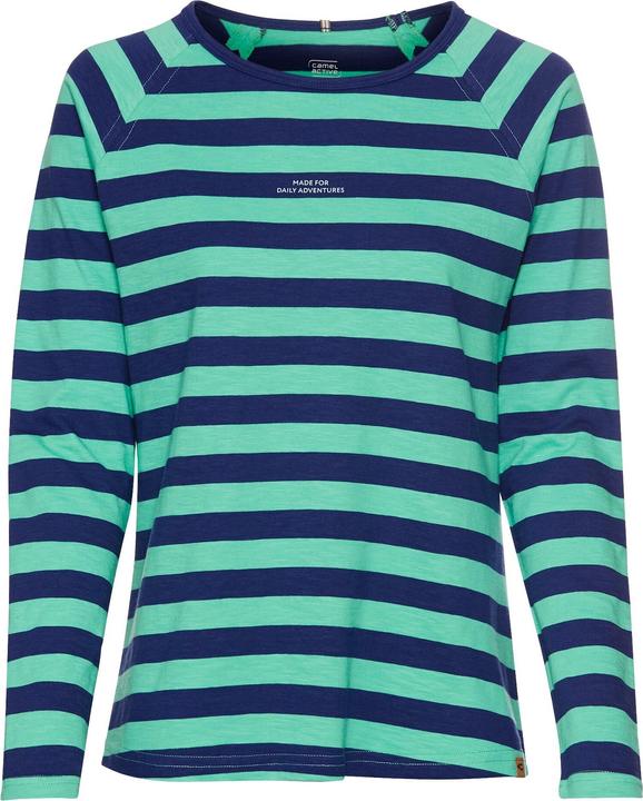 Camel Active Gestreiftes Langarmshirt aus reiner Baumwolle (M)