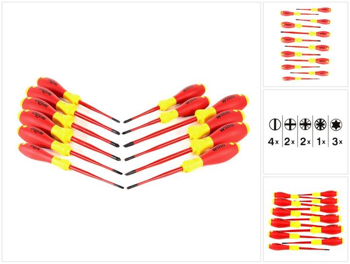Actual product image Wiha Screwdriver set (Slotted screws, Torx (TX), Pozidriv cross recess (PZ), Phillipps cross recess (PH))