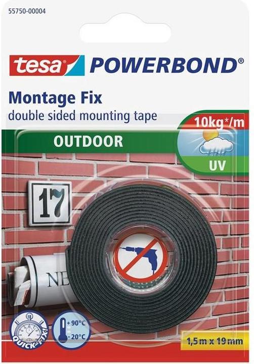 Immagine prodotto tesa dvipusė tvirtinimo juosta "Powerbond", lauko 1,5 m 19 mm (H5575004) (140 mm)