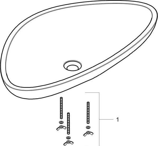 Produktbild hansgrohe Waschschüssel AXOR MASSAUD Aufsatzbecken 600mm weiss (450 mm, 570 mm)
