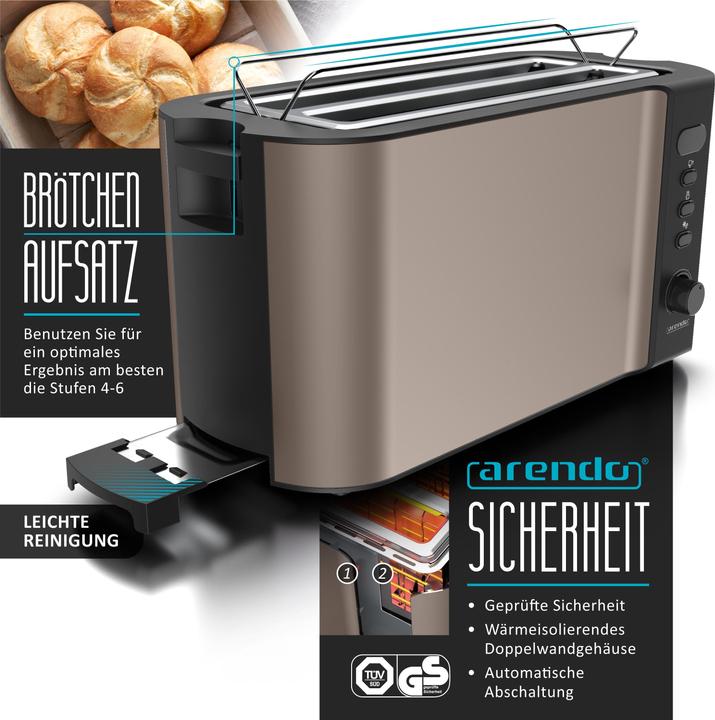 Image du produit Arendo Set de petit-déjeuner, bouilloire en acier inoxydable 1,5 l avec sélection de la température et (1.50 l)